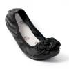 Ballerines noires femme confortables à fleur MONCEAU