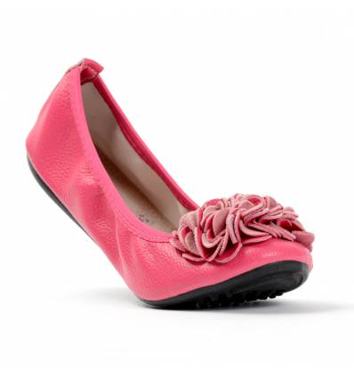 Ballerines fuchsia femme avec fleur MONCEAU