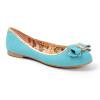 Ballerines femme simili cuir bleu turquoise ENOLA