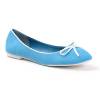 Ballerines femme simili cuir bleu CLAIRE