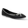 Ballerines femme simili cuir noir CLAIRE