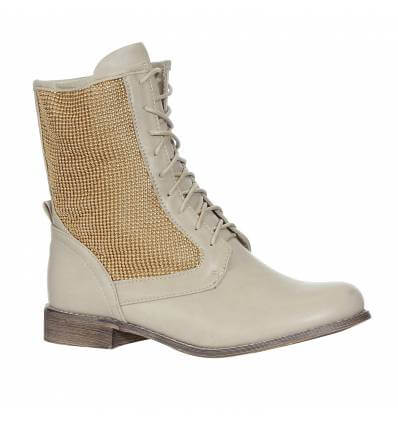 Bottines femme beige à mailles ALIS