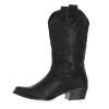 Bottes femme simili cuir bout pointu noir WESTERN