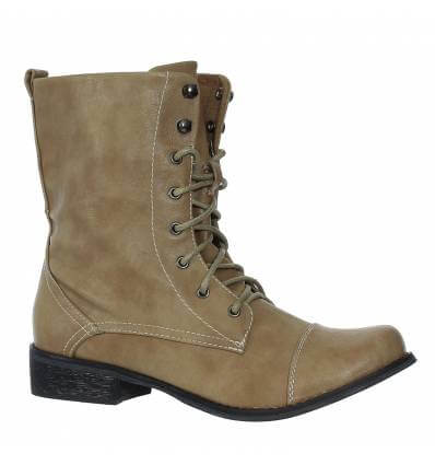 Bottines femme simili cuir beige FLORA 