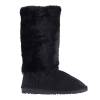 Bottes femme imperméable à fourrure noire Zita