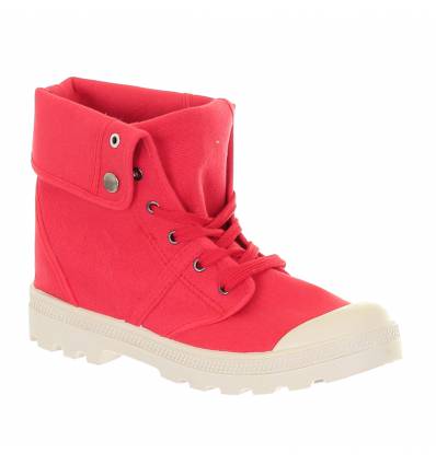 Bottines femme de randonné rouge MONTCHAL