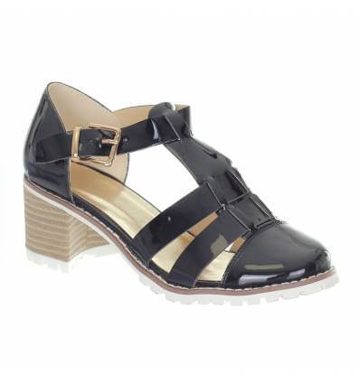 Escarpins femme simili cuir noir MELINA