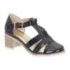 Escarpins femme simili cuir noir MELINA