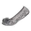 Ballerines gris python femme à fleur MONCEAU