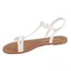 Sandales femme aspect serpent blanc NIRIA