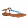 Sandales femme fleurie bleu clair FLORIDA