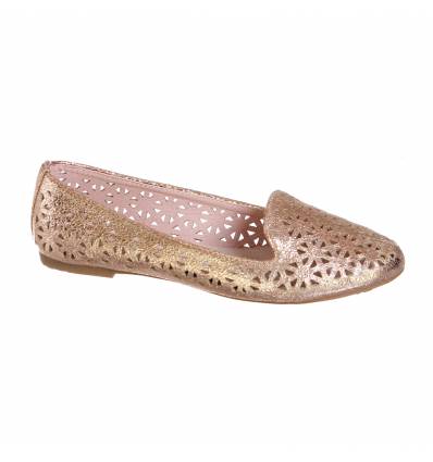 Ballerines femme simili cuir  champagne JADE