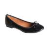 Ballerines femme simili cuir noire verni Jany