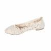 Ballerines femme aspect tricot beige Marianne