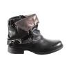 Bottines femme simili cuir mat noire CATALINA