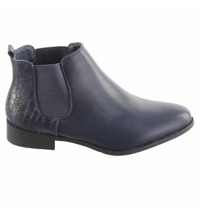 Bottines femme serpent bleu marine JOLYVIA