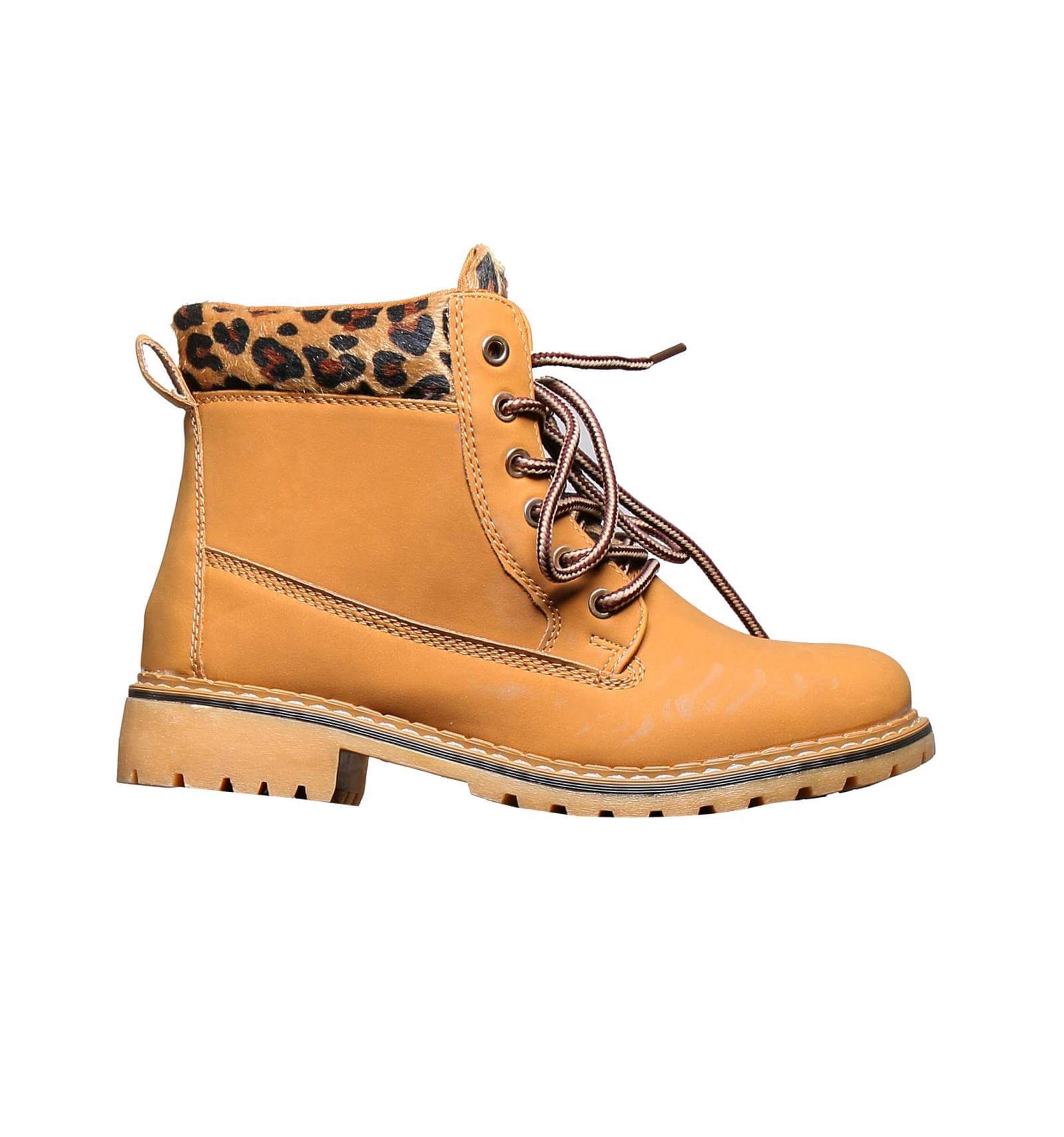 bottine noir et leopard