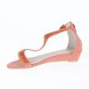 Olivia orange strass faux leather women's wedge sandalsedge