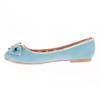  ENOLA turquoise blue faux leather women's flat shoe