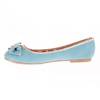  ENOLA turquoise blue faux leather women's flat shoe