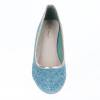 ELODIE green perforated women's flat shoe
