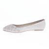 ELODIE beige perforated women's flat shoe