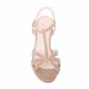 MAILY khaki faux leather women's heeled sandal withstrap