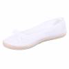 Ballerines femme aspect tricot blanc à noeud TRACY