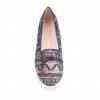 Ballerines step on femme simili cuir noir imprimé doré NYDIA