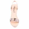 Sandales femme compensée serpent beige CATHIE