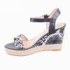 Sandales femme compensée serpent beige CATHIE