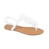 MALAGA black flowered flat sandal