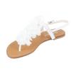 MALAGA black flowered flat sandal