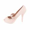 Escarpins femme aspect daim à strass beige JENNIFER