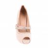 Escarpins femme aspect daim à strass beige JENNIFER