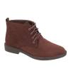 Derbies femme aspect daim montante à lacets marron Romane