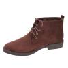 Derbies femme aspect daim montante à lacets marron Romane