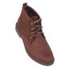 Derbies femme aspect daim montante à lacets marron Romane