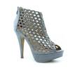 Escarpins femme aspect daim gris PERLA