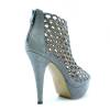 Escarpins femme aspect daim gris PERLA