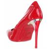 Chaussure escarpins femme talon aiguille bout pointu rouge verni LONDON