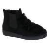 Bottines femme effet daim à fourrure noir Bristol