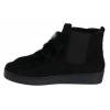 Bottines femme effet daim à fourrure noir Bristol
