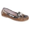 Mocassins femme aspect serpent camel Caracas