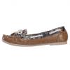 Mocassins femme aspect serpent camel Caracas