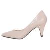 Escarpins femme simili cuir talon beige verni ALISSON