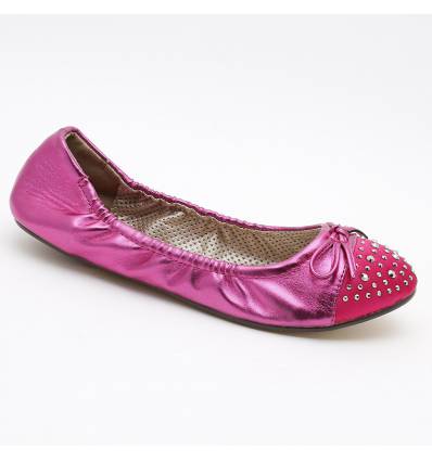 Ballerines femme à strass fuchsia SANDRINE