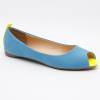 Ballerines femme bout ouvert bleu ALEXIA