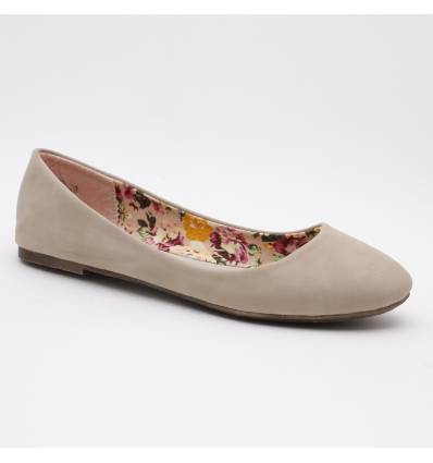 Ballerines confortables plate beige foncé CAROLE