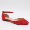 Ballerines femme strass rouge BRIGITTE